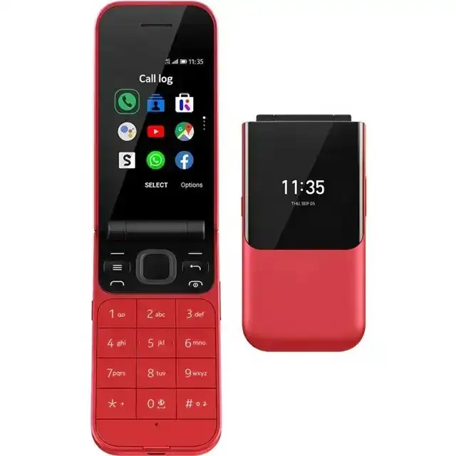 GSM-FIX Sinotel per Nokia 2720 Flip 2019 Sim singola Super economico originale semplice sbloccato in fabbrica GSM cellulare 4G