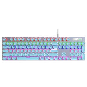 104 <strong>Keys</strong> Transparent Keycaps For Gaming Mechanical <strong>Keyboard</strong> Retro Punk USB Wired LED 23 Mode RGB backlit <strong>Keyboard</strong> <strong>Key</strong> caps - Product Image 6