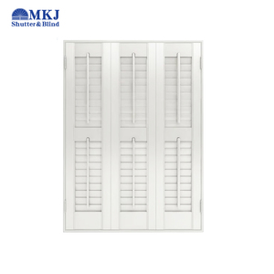 Fabrika özel plantasyon ahşap PVC pencere kepenkleri beyaz güneş gölge panjurları 2.5 3.5 4.5 inç blade bitki panjuru - Product Image 2