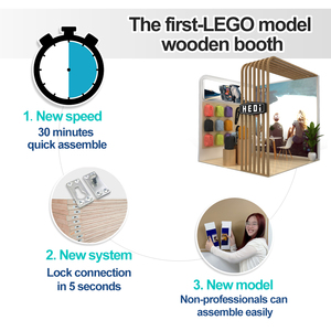 Tự làm 10ftx10ft tùy chỉnh thiết kế Modular Booth dễ dàng thiết lập hiển thị chất lượng cao gian hàng trong 30 phút triển lãm thương mại đứng cho túi hiển thị - Product Image 3