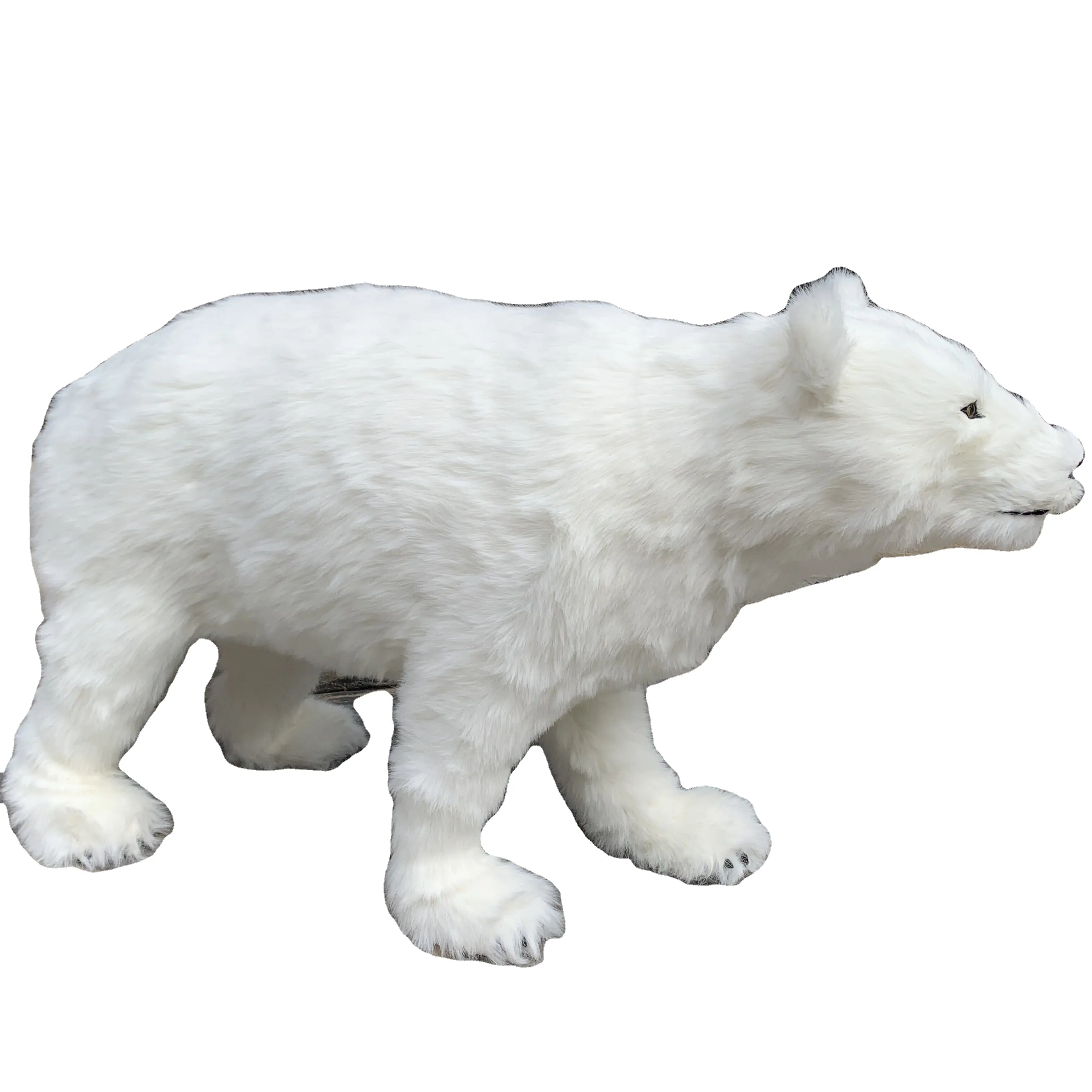 Urso polar estátua de 100cm de vida, barato, grande urso branco decorativo ao ar livre