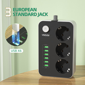 EU Standard 6USB <strong>Socket</strong> with Type c Charging Row <strong>Plug</strong> Household <strong>Terminal</strong> <strong>Block</strong> - Product Image 2
