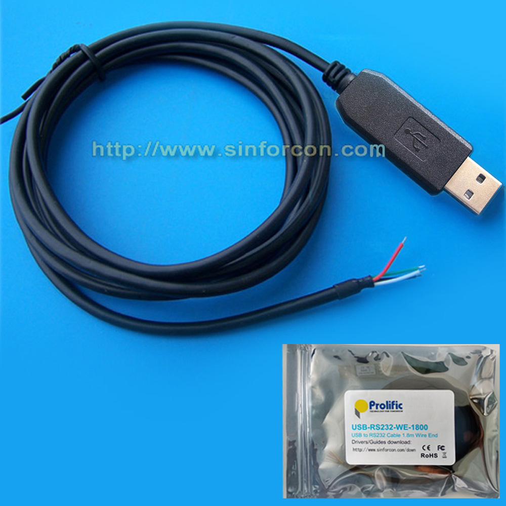 Black USB to RS232 Converting Cable, NOT TTL