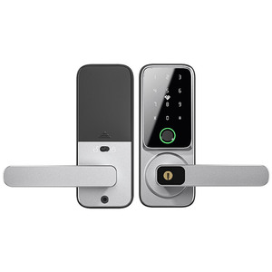 Ttlock กุญแจล็อคอัจฉริยะพร้อมที่จับวัสดุโลหะผสมสังกะสีปลดล็อคทางกุญแจบัตร IC สแกนลายนิ้วมือสำหรับบ้านและโรงแรมสำนักงานโรงเรียน - Product Image 1