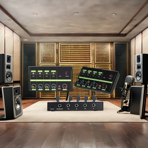 Professional 4-channel <strong>Audio</strong> Mixer, Four in One Out Stereo Mixer, Small DJ Mixing Console - Product Image 2