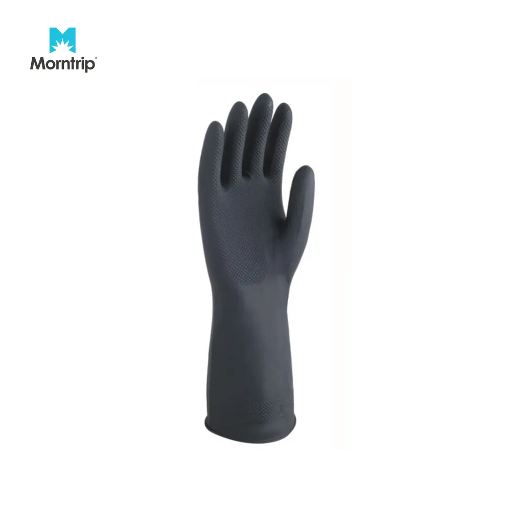 Guantes de trabajo de alta calidad, gran Goma, látex, doble revestimiento, industriales, para construcción