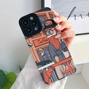 Avrupa ve amerikan sokak karikatür illüstrasyon baskı telefon iphone için kılıf 16 15 14 13 12 pro max XR 7/8P koruyucu kapak - Product Image 2