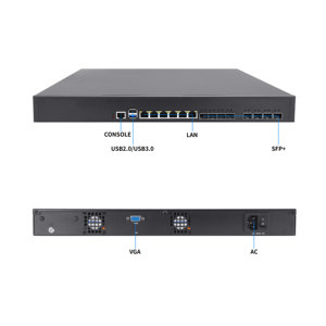 Atom c3958 c3758 servidor de red firewall 2 * SATA 3,0 4*10G SFP + Ubantu FreeBSD CentOS Linux OEM - Product Image 6