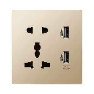 Único 5Pin Multi Socket usb Square Home Wall Sockets E Switches Fácil Instalação Boa Qualidade