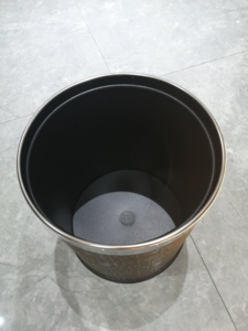 Yatak odası için yuvarlak açık üst çift katmanlı çöp tenekesi çöp kutusu - Product Image 3