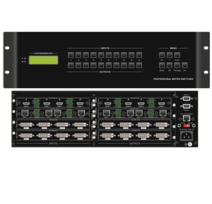 Matriz híbrida HD de 16 entradas y 16 salidas de fábrica para control de sistema de videoconferencia HD Conmutador de matriz profesional para sistema de video
