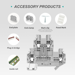 Bloque de terminales de riel Din de acero de 2,5mm de doble capa de la serie Utl-Contact UUK alimentación tipo tornillo para conexión de cable automotriz - Product Image 6