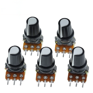 WH148 1K 10K 20K 50K 100K 500K Ohm 15mm 3 Pin lineare conico potenziometro resistore per Arduino con tappo bianco AG2 - Product Image 6