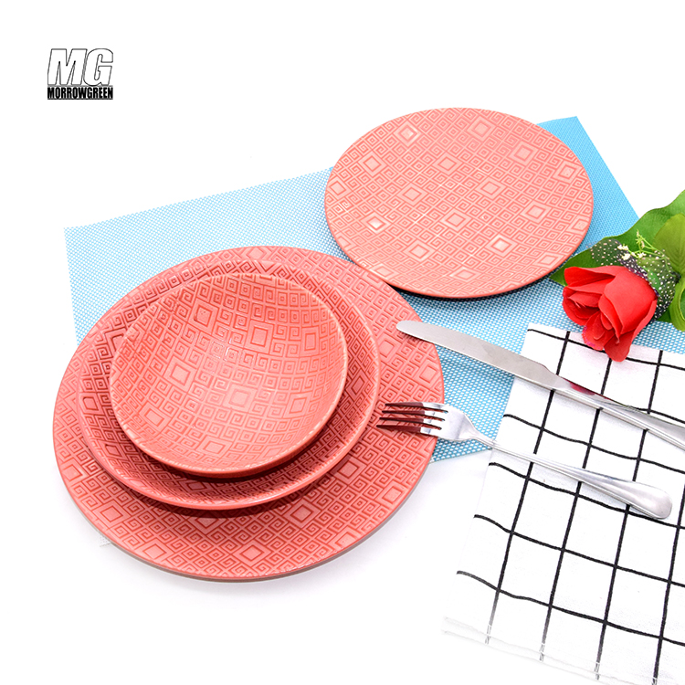 Ceramic Stoneware Porcelain dinnerware Dinnerware Set Wedding Engraving New Arrived dishes Sets ceramic dinner plates set