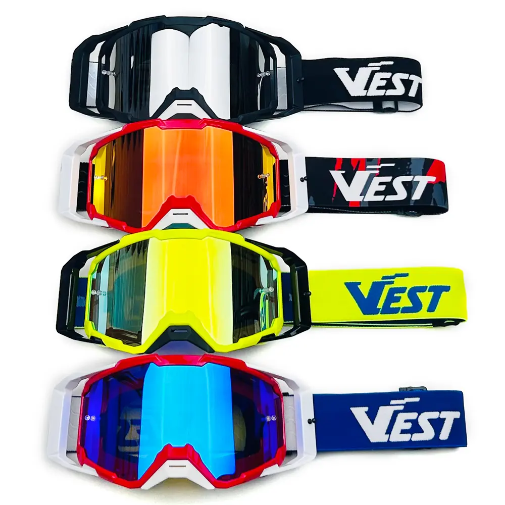 Offerta un campione di servizio personalizzato occhiali da Motocross all'ingrosso moto occhiali antivento Dirt Bike MX da equitazione occhiali fabbrica