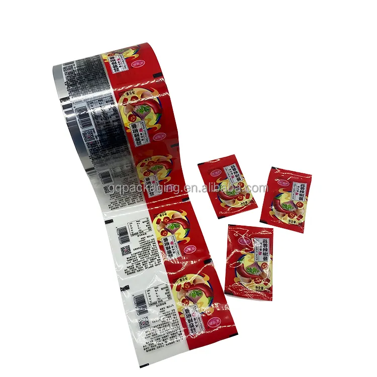 Kemasan Sachet Saus Kecil Otomatis Saus Pasta Madu Saus Tomat Saus Sachet Kantong Plastik Laminasi Rol Film