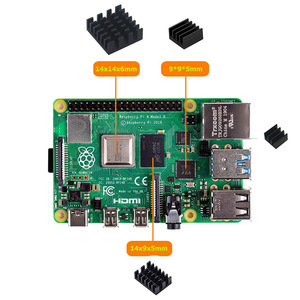Чехол Raspberry Pi 4B, 9-слойный акриловый чехол, прозрачный черный контрастный корпус + охлаждающий вентилятор + охлаждающий ребро - Product Image 5