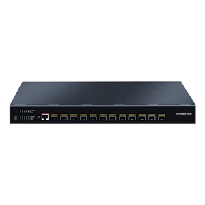 10g以太网交换机管理的10000Mbps 12端口光SFP网络交换机，带服务质量/VLAN/IGMP/DHCP 1U机架 - Product Image 1