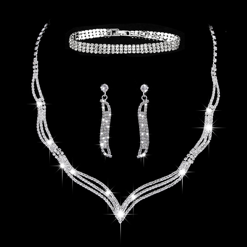 F (necklace+Bracelet+Stud Earing)