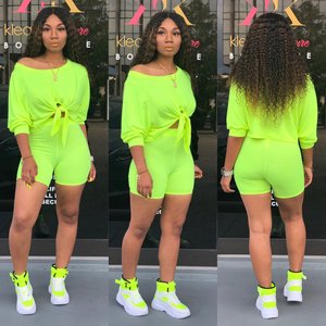 Chic European and American Style Off S Ulder Top and S Rts Two Piece <strong>Set</strong> - Product Image 2