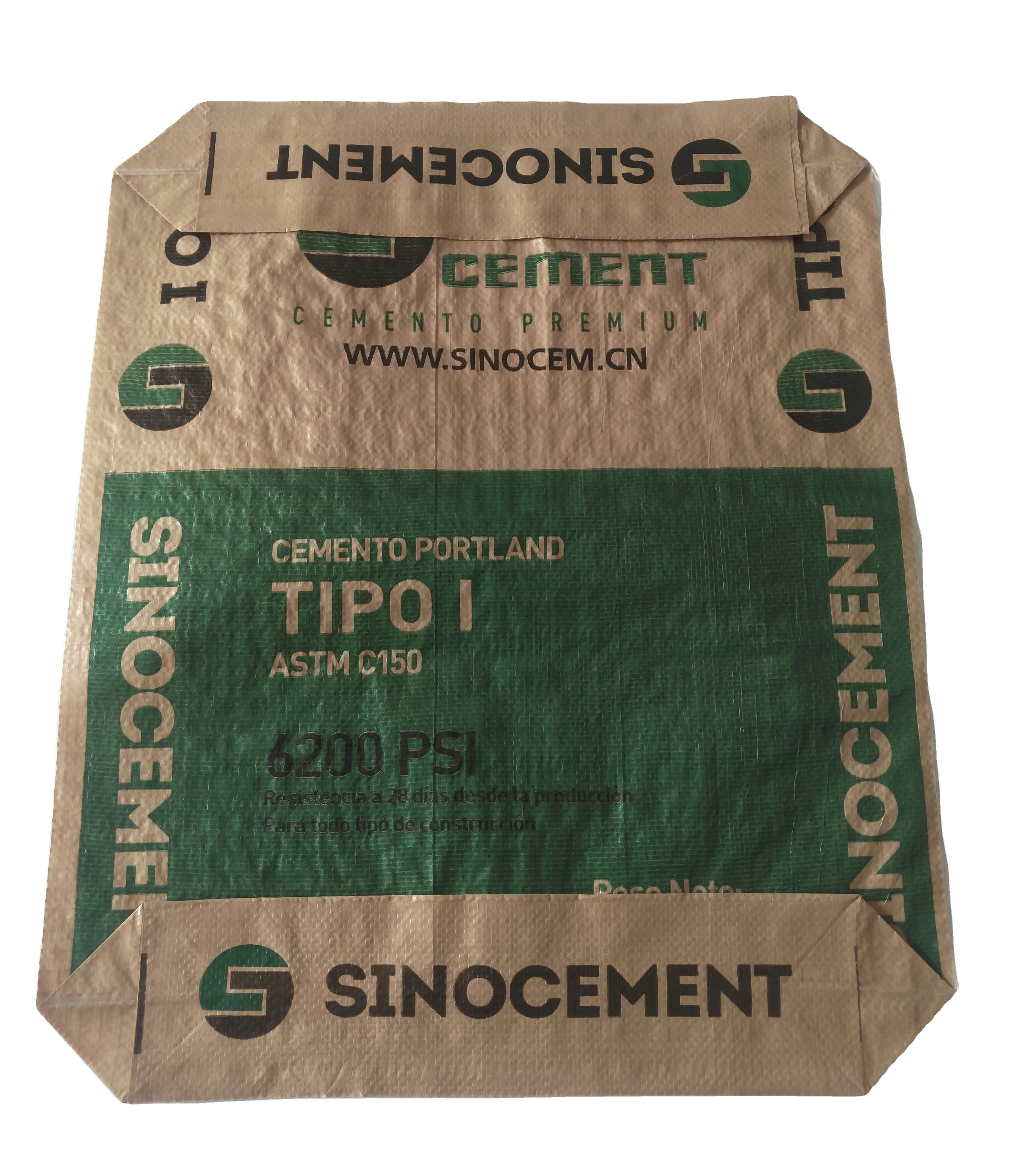 Keine Leckage 40kg 50kg PP gewebte Block boden beutel für Portland-Zement-Verpackungs beutel