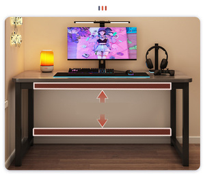 Simple Office Desk <strong>for</strong> Bedroom Use with Integrated Bookshelf Desktop <strong>Computer</strong> Desk with Chair - Product Image 2