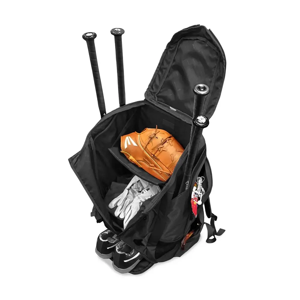 Mochila de beisebol, equipamento de baseball com 4 mangas morcego