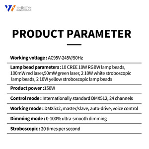 120 watt altı kollu Zoom LED sahne işık DMX kontrollü RGBW yayan renk IP33 koruma ile DJ ve disko yerleri için - Product Image 2
