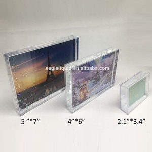 矩形4R by 6英寸照片插入aqua 3D浮动丙烯酸液体相框 - Product Image 4