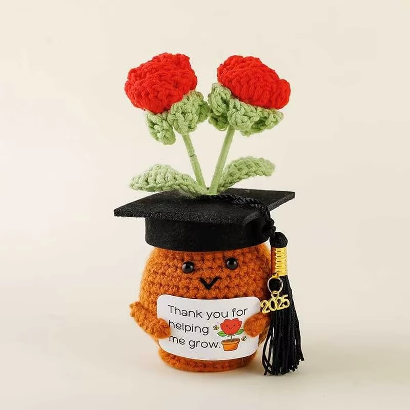 brown Double-headed red rose hat