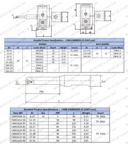 EWN EWB SDJ NBJファインヘッド深穴ボーリングツールブリッジタイプボーリングツールバー加工センター調整可能仕上げ