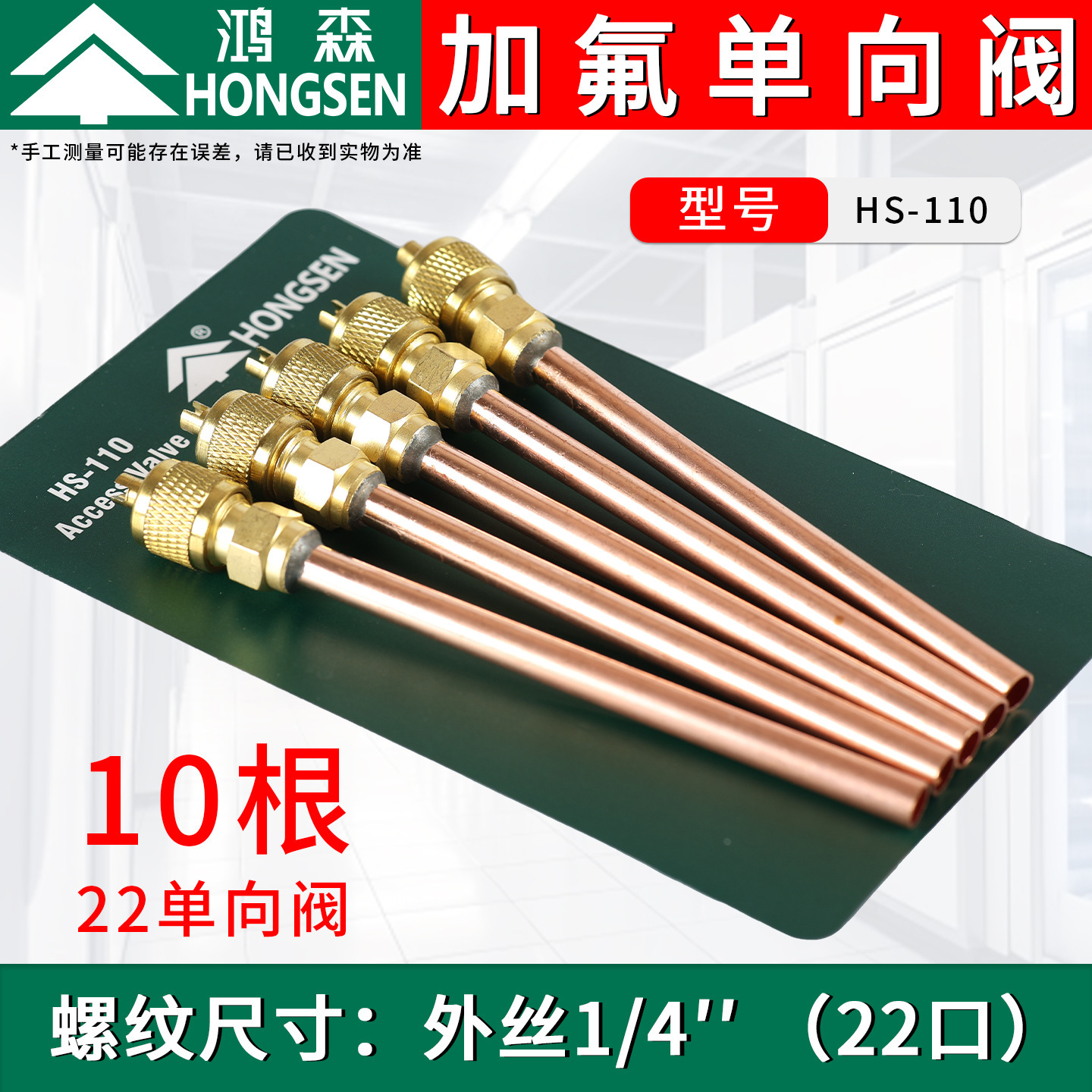 Hongsen one-way valve R22 port 10 pieces