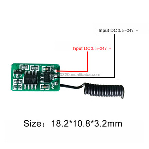 Rfモジュールユニバーサル1チャンネル433MHzRfトランスミッターDC6V-36Vワイヤレスレシーバーモジュール (車、バス、LEDライト、トラック用) - Product Image 5