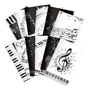 JS048 Music Note Mini-Notiz blöcke Schwarz Weiß Farbe Kleine Notizblock-Notiz blöcke für Golf-Themen-Party-Taschen-Notizbuch-Geschenk zubehör - Product Image 4