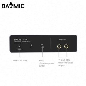 Interfaz de audio profesional X2 mezclador de tarjeta de sonido USB portátil digital para micrófono de 48V Grabación de entrada de línea de instrumentos musicales - Product Image 5