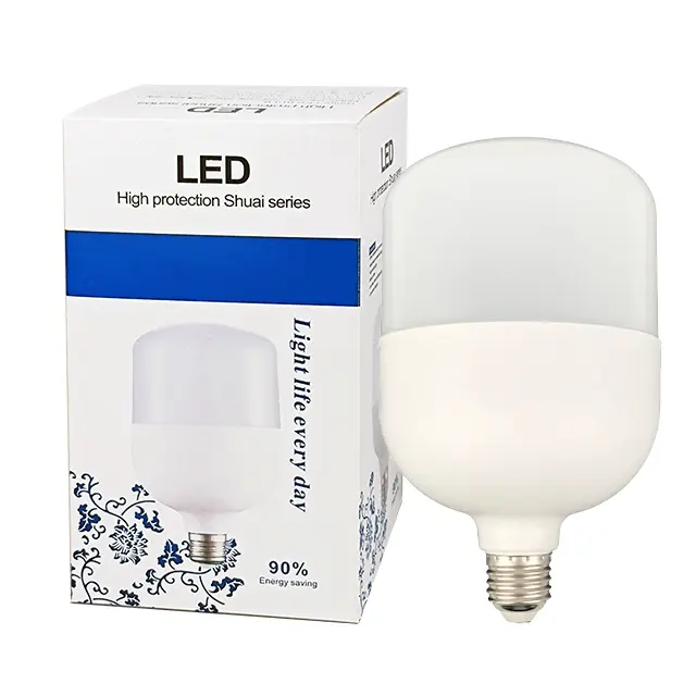 Bombilla led eléctrica E27 B22, 5W, 10W, 15W, 20W, 30W, 40W, 50W, 60W, 80W, 9 vatios