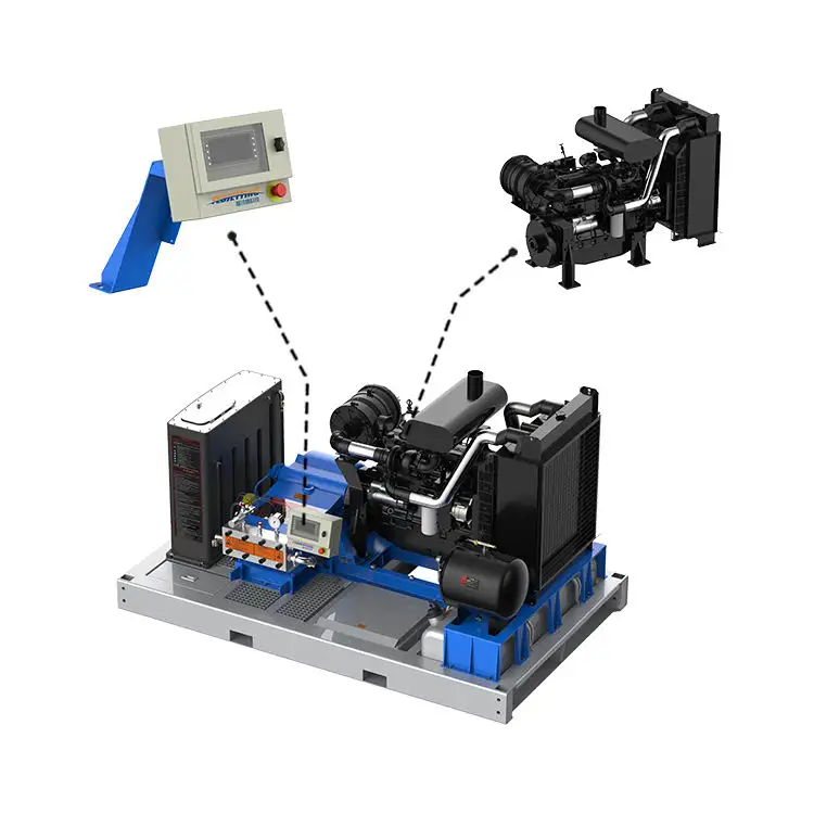 Çin yapılan yüksek verimlilik elektronik sanayi yüksek basınçlı temizleyici dizel motor 264kw kum hidro kumlama makinesi