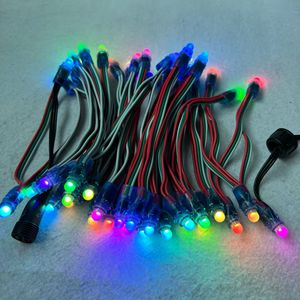 WS2811 DC5V, 50 узлов, Адресуемая светодиодная Пиксельная строка; IP68;13 см, расстояние между проводами RGB, полный цвет; 24AWG проволока; 13,5 мм/xConnect косички - Product Image 6
