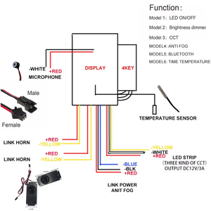 厂家直销12V 5A 60w镜子蓝牙屏幕四键触摸开关酒店浴室发光二极管智能镜子控制器 - Product Image 4