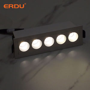 ERDU LED dikdörtgen gömme alüminyum spot 1/2/3/4/5/9/10/15 kafaları gömme lineer ışık Led tavan lambası Led Downlight - Product Image 5