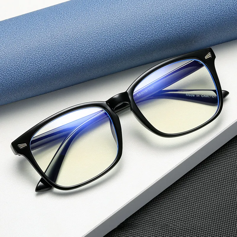 Newest ladies computer anti blue light retro square optical frame wholesale women eyewear men eyeglasses design eye glasses