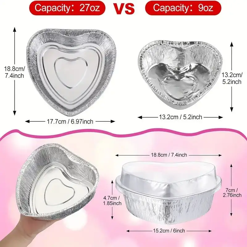 Оптовая продажа, Высококачественная одноразовая алюминиевая фольга в форме сердца