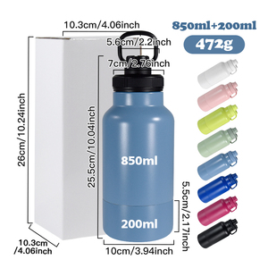 35Oz đi bộ đường dài cắm trại ngoài trời cách nhiệt Dog Travel Vacuum <span class=keywords><strong>Flask</strong></span> với có thể tháo rời Bát xách tay pet chai nước Dispenser 2 trong 1 - Product Image 4