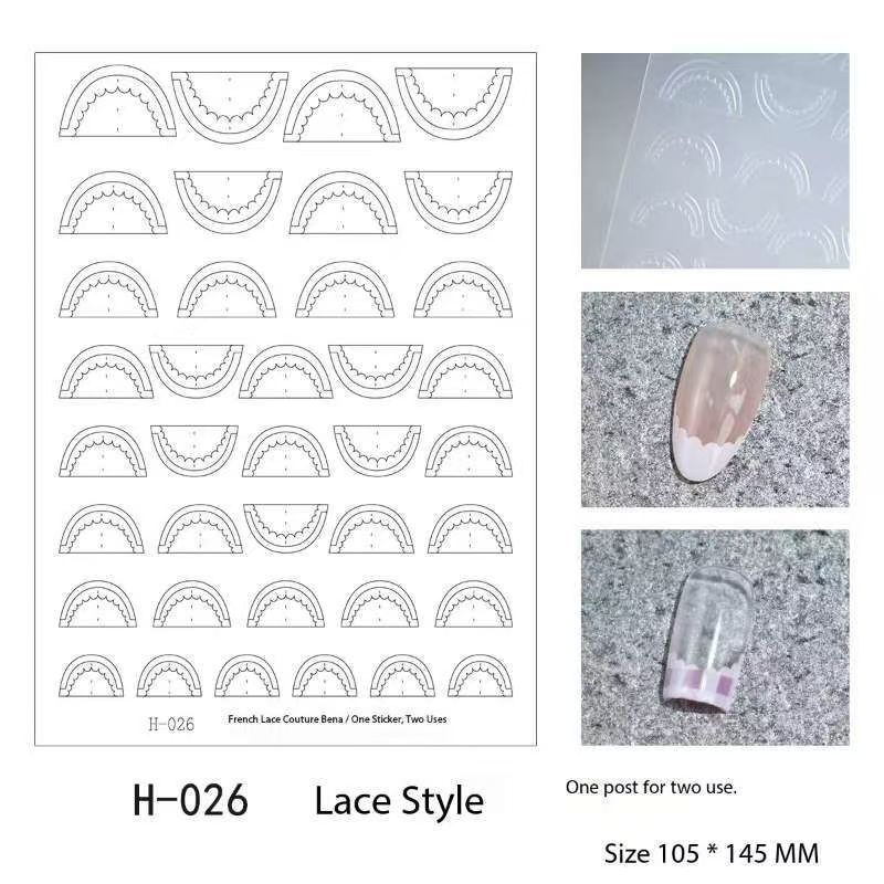 H-026 lace french cut out patch