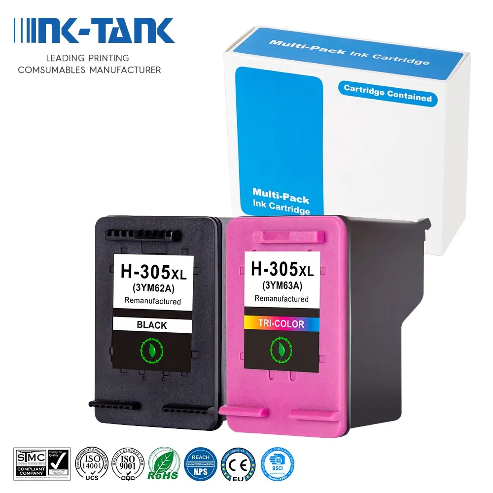 INK-TANK 305 XL 305XL para Cartucho HP305XL, cartucho de tinta Encre remanufacturado para HP305 para impresora HP 305 DeskJet 2710