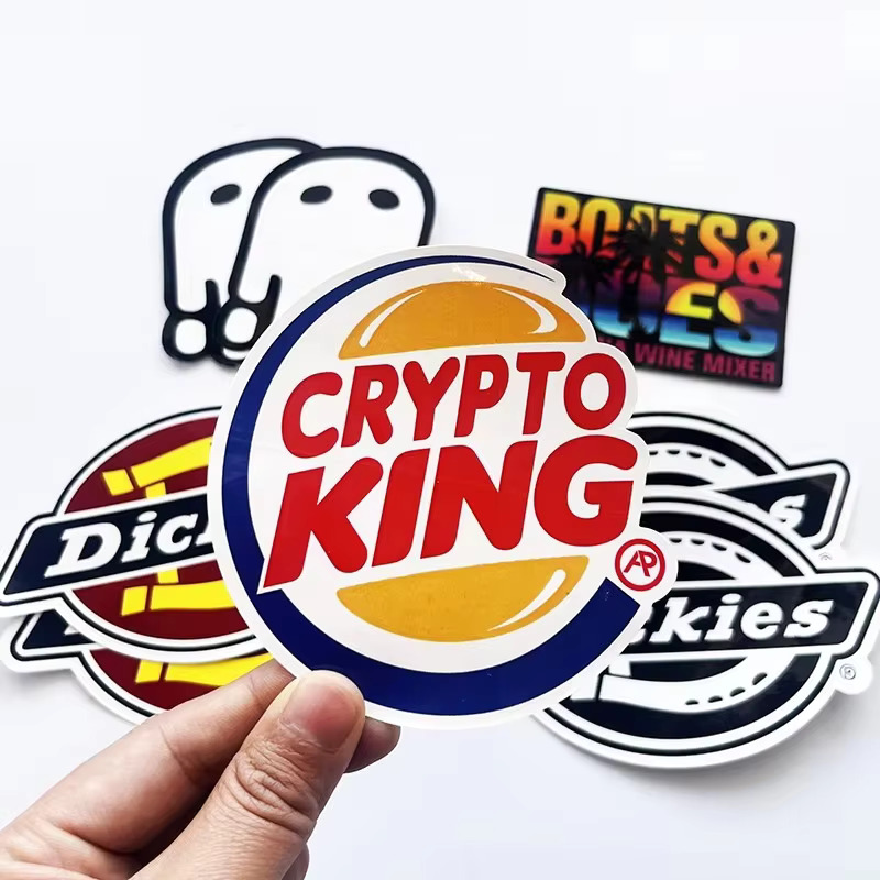 Custom die cut sticker example B