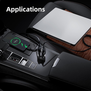 Toptan USB araba şarjı PD120W USB C QC 3.0 USB-A Starlink Mini için LED dijital voltmetre ile çakmak - Product Image 5