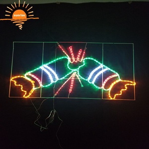 รูปแบบที่ปรับแต่งได้ ไฟ LED เครื่องประดับคริสต์มาสซานตาคลอสสําหรับธีมวันหยุดทั้งหมด ตกแต่งถนนกลางแจ้ง - Product Image 6