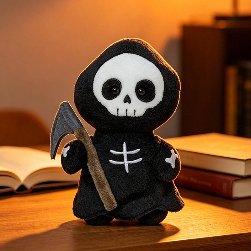Combinazione Halloween - Falce - Mantello Nero - Piccola Figura - 20 cm