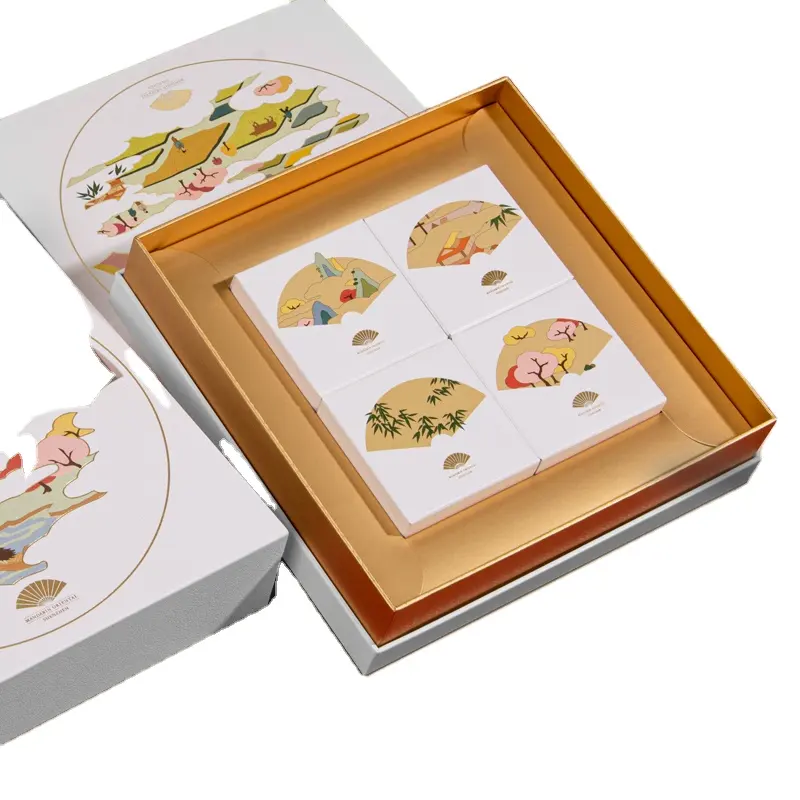 Caja de pastel de Luna elegante y hermosa Personalización de alta calidad Caja degradable respetuosa con el medio ambiente